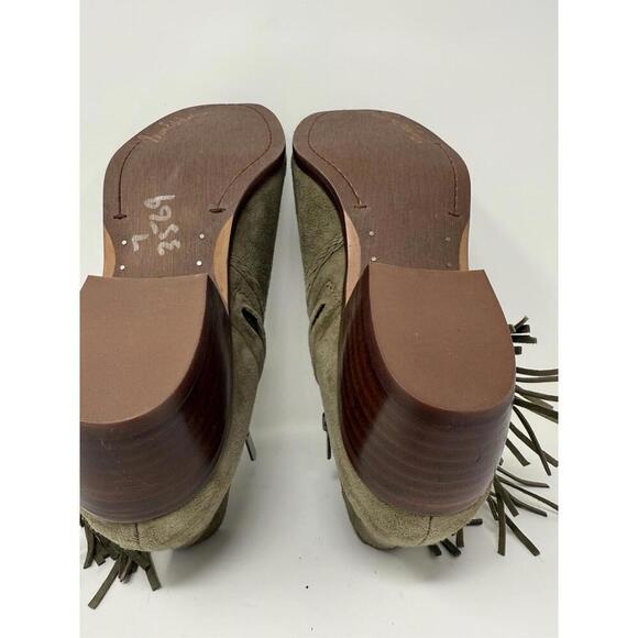 Sam Edelman - Booties-‎ Olive w/Fringe - Size 8- NWT - Picture 8 of 9